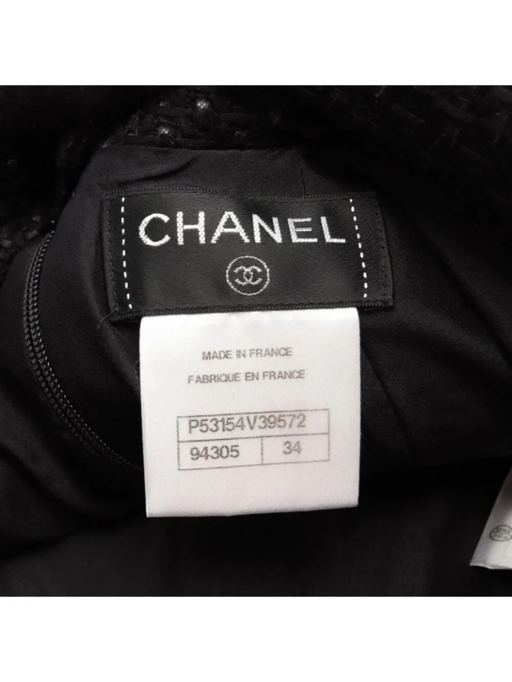 Chanel Skirt CC Logo Button Tweed Cotton